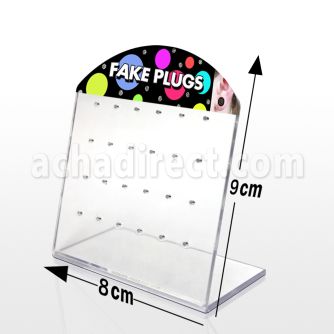 dac74 display acrilico piercings display vacio 24 agujeros plugs falsos piercings oreja venta