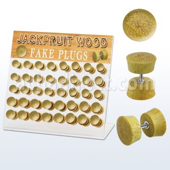 dacb177 display acrilico 40 plugs falsos madera jaca barra acero quirurgico 8mm 10mm mayorista