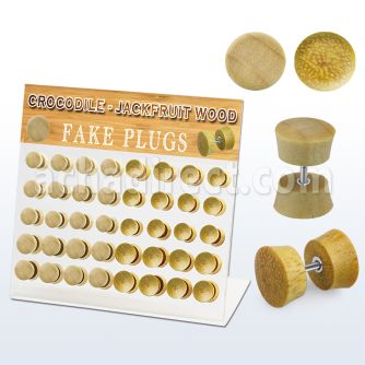 dacb178 display acrilico 40 plugs falsos madera cocodrilo jaca barra acero quirurgico 8mm 10mm distribuidor