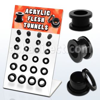 dapg11 display 24 dilataciones tunel tornillo acrilico negro 4mm 12mm venta
