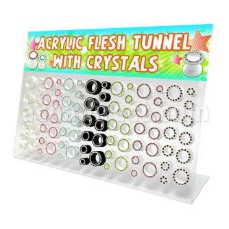 dapg35 display 42 dilataciones tunel tornillo acrilicas cristal 6mm 16mm distribuidor