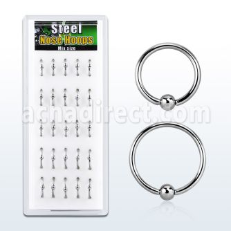 dbcr2 caja 25 aros bola presion acero quirurgico 1mm bola cierre 2 5mm 8mm 10mm distribuidor