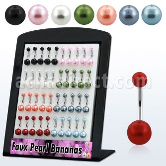 dbnprb display 40 piercings ombligo acero quirurgico bolas perlas falsas 5mm 8mm 8mm 12mm distribuidor mayorista