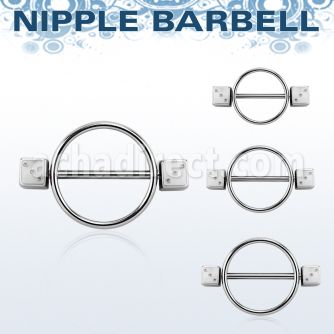 dinpe5 pezonera redonda acero quirurgico barbell acero 316l dados acero quirurgico 5mm distribuidor mayorista