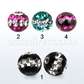 dmfr6 bola 6mm multi cristal ferido triple linea rosca distribuidor mayorista