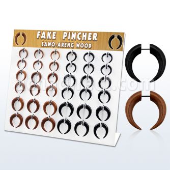 dmxp19 display 36 expansores falsos madera areng sawo barra acero 316l 4mm 8mm distribuidor mayorista