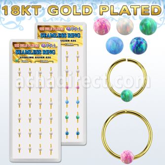dnsm188 caja 24 plata 925 oro 18 kts aro continuo opalo 3mm 8mm 10mm distribuidor