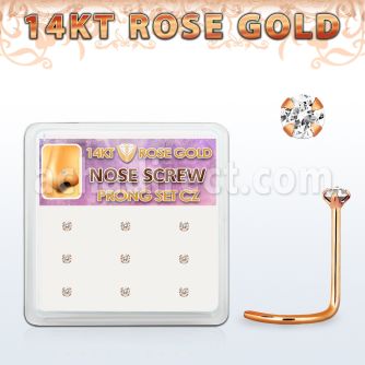 drsc17 caja 9 piercing nariz l oro 14 kts 0 6mm zirconia redonda 2mm al por mayor