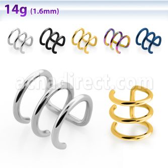 ecf3 clip helix falso clip acero quirurgico doble aro distribuidor mayorista