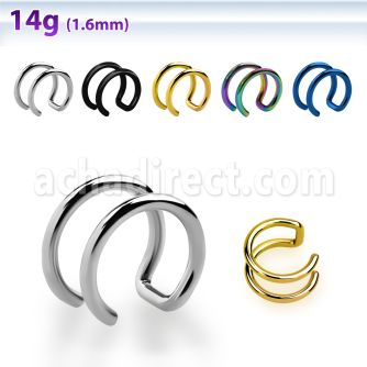 ecf clip helix falso clip acero quirurgico doble aro venta