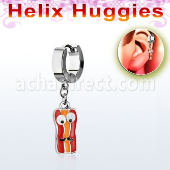 ehh645b pendiente huggie helix acero inoxidable beicon colgado se vende por pieza al por mayor