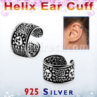 ehvcf10 piercing helix tipo ear cuff plata esterlina sol vintage distribuidor