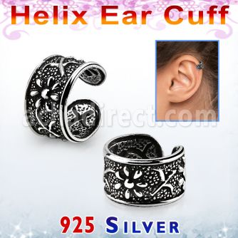 ehvcf8 piercing helix tipo ear cuff plata esterlina flor al por mayor