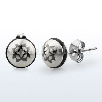 er091 par piercing oreja boton acero inoxidable mariposa estrella anillos goma 10mm mayorista