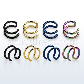 etcf clip helix falso acero quirurgico anodizado aro doble distribuidor