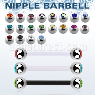 fbbnpjb5 bioflex barbell pezon bolas 5mm acero joya bisel distribuidor mayorista