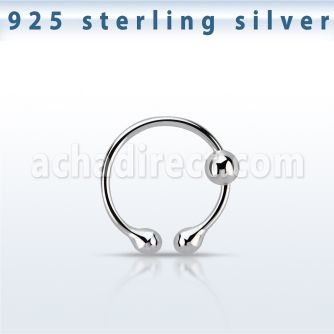 fns05 clip nariz falso plata esterlina 0 6mm bola 2mm diametro exterior 8mm 1 pieza distribuidor