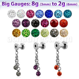 fpg4d4 dilatacion tunel acero quirurgico 5mm bolas s multi cristal ferido 5mm distribuidor mayorista