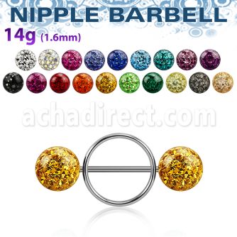 frnpe10 pezonera redonda acero quirurgico barbell acero 316l bolas multi cristal ferido 10mm venta