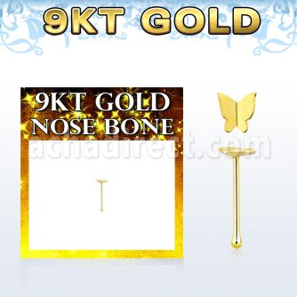 g9bbt2 piercing nariz hueso oro 9 kts 0 6mm mariposa oro liso 2 5mm venta