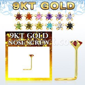 g9szsm1 piercing nariz oro cz estrella