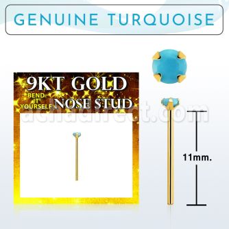 g9yge7 piercing nariz doblar tu mismo oro 9 kts 0 6mm turquesa 2mm mayorista