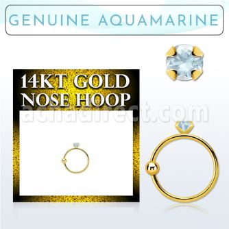 ghge8 aro nariz oro 14 kts 0 6mm aguamarina 2mm venta