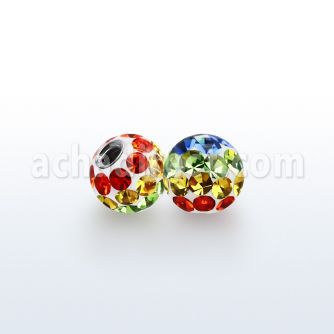 gmfr6 bola 6mm multi cristal ferido bandera gay rosca distribuidor