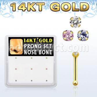 gnb1x caja 9 piercing nariz oro 14 kts zirconia redonda 1 5mm distribuidor