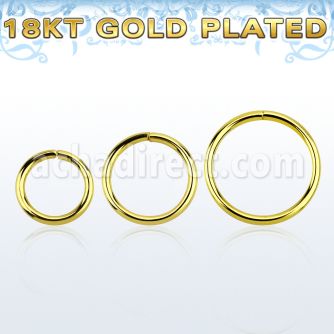 gpsel18 aro continuo plata esterlina 1mm oro 18 kts 8mm 12mm distribuidor
