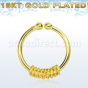 gpsep12i anillo septum falso plata 925 oro 18 kts 1mm cuerda gruesa envuelta alrededor 12mm mayorista