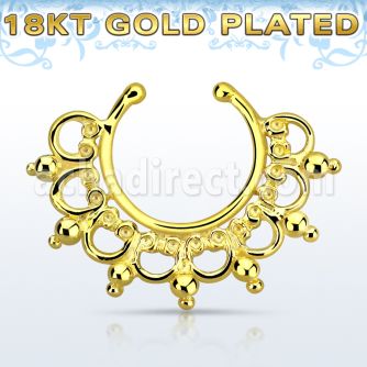 gpsepd12 falso septum plata 925 oro 18 kts 1mm extra ampio grabado indio 12mm mayorista