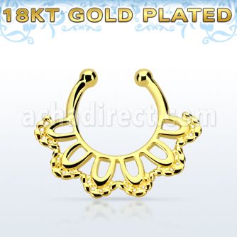gpsepd3 falso septum plata 925 oro 18 kts 1mm hoja india 12mm mayorista
