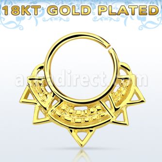 gpsepv10 aro septum plata 925 oro 18 kts 1mm amplio gravado indio 8mm venta
