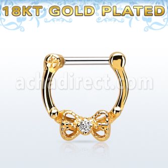 gsepk16 septum click plata 925 oro 18 kts barra cierre acero 316l arco baja zirconia centro distribuidor mayorista