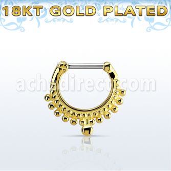 gsepm16 septum clicker plata 925 oro 18 kts barra cierre acero 316l decorado bolas barra 14 516 6mm 8mm venta