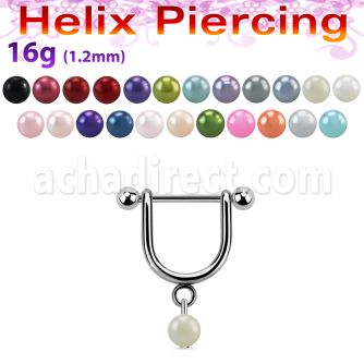 heud1 piercing helix estribo acero quirurgico barbell bolas 3mm bola perla falsa 5mm 8mm distribuidor mayorista