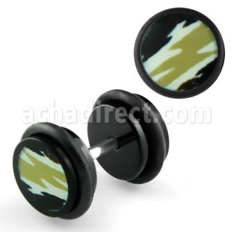 ilagr2 plug falso acrilico negro logo estampado camuflaje extra anillos goma 8mm distribuidor mayorista