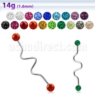 inafr5 barbell industrial zig zag acero 316l bolas multi cristal ferido 5mm 35mm distribuidor mayorista