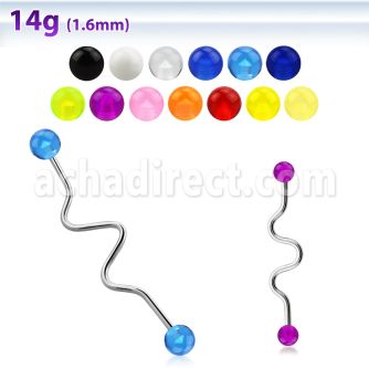 inavb5 barbell industrial zig zag acero 316l bolas uv 5mm mayorista