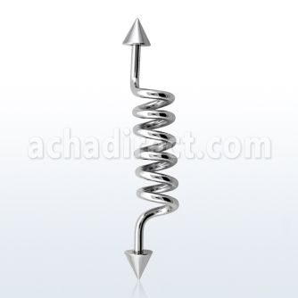 indcn5 barbell industrial espiral acero quirurgico conos 5mm al por mayor