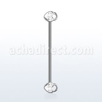 indsh28 barbell industrial acero quirurgico cerraduras corazon mayorista