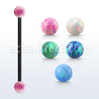 intop5 barbell industrial acero 316l anodizado bolas opalo 5mm distribuidor mayorista