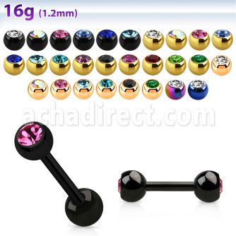 iptjb4 plug falso acero 316l anodizado bolas joya 4mm distribuidor