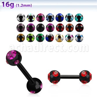 iptmjb4 plug falso acero 316l anodizado bola multi joya 4mm al por mayor