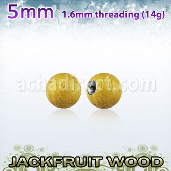 jfball5 bola madera jaca 5mm rosca acero quirurgico al por mayor