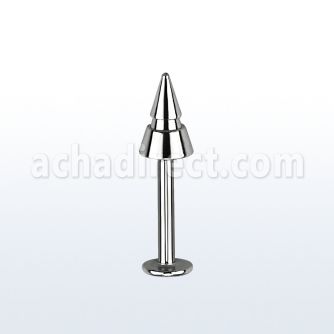 lbcn4e labret acero quirurgico cono hendiduras 4mm distribuidor mayorista