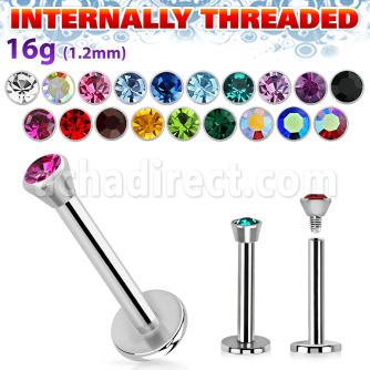 lbic labret acero quirurgico rosca interna bola joya bisel 2 5mm distribuidor