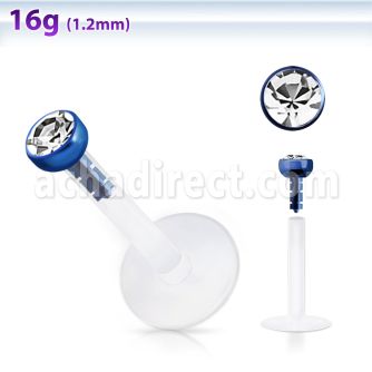 lbitj labret bio flexible bola joya bisel anodizada labret transparente venta