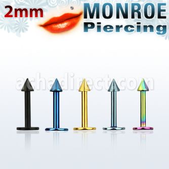 lbtcnmc2 labret monroe acero quirurgico anodizado 1mm cono 2mm 6mm venta